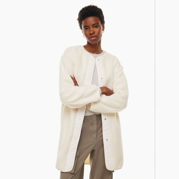 Wilfred Free Sherpa Long Fleece Liner Jacket - Light Birch - M - Picture 11 of 16